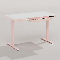 Bureau debout électrique PRORIALS avec tiroir, moteur simple, hauteur réglable, durable, cadre métallique ergonomique, pour bureau à domicile et étude, garantie 2 ans