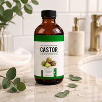 Minyak Jarak Murni Organik Cold Pressed untuk Perawatan Tubuh Melembapkan, Menebalkan Rambut, dan Merangsang Pertumbuhan Bulu Mata & Alis 100 ml