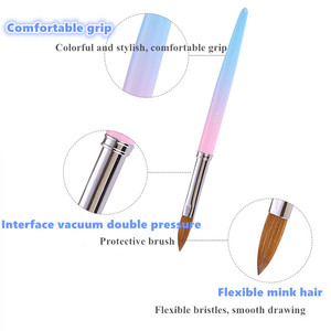 15pcs Blue Pink Acrylic Nail Brush <b>Set</b> Ombre Liner Gel <b>Paint</b> Drawing Pens for Manicure Nail Art Design - Product Image 4