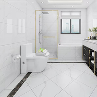 Carreaux Céramique Effet Marbre Blanc Foshan 60x60 Antidérapants pour Sols de Salon, Cuisine et Salle de Bain