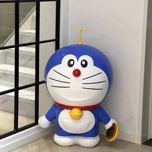 Venta de fábrica, escultura Doraemon de fibra de vidrio personalizada para decoración de parques de atracciones al aire libre - Product Image 6
