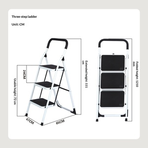 Escalera Plegable Tipo A para el Hogar, Escalera Portátil para Interiores, Antideslizante y Reforzada, Multifuncional, para Almacenes y Pequeños Comercios - Product Image 5