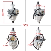 Carburateur de moto Kei Hin à manivelle et à câble 250-350CC PZ32 CG250 CG300 pour ATV QUAD Dirt Bike Scooter AUTO Dirt Bike