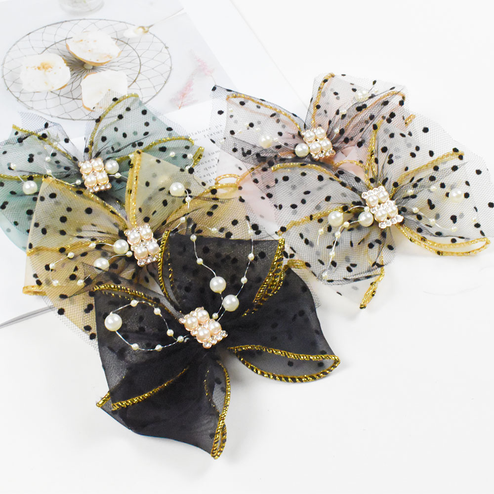 Украшение для женской обуви для детей и девушек красивый тюлевый бант с пряжкой для обуви с подвесками