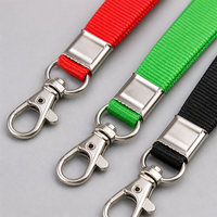 Lanière en nylon personnalisée avec logo imprimé en sérigraphie, sangle de cou vierge pour badge d'identification