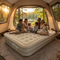 Matelas Gonflable Double Automatique d'Extérieur Personnalisé en Usine, Lit d'Air de Camping en Matériau Floqué, Certifié KC Corée