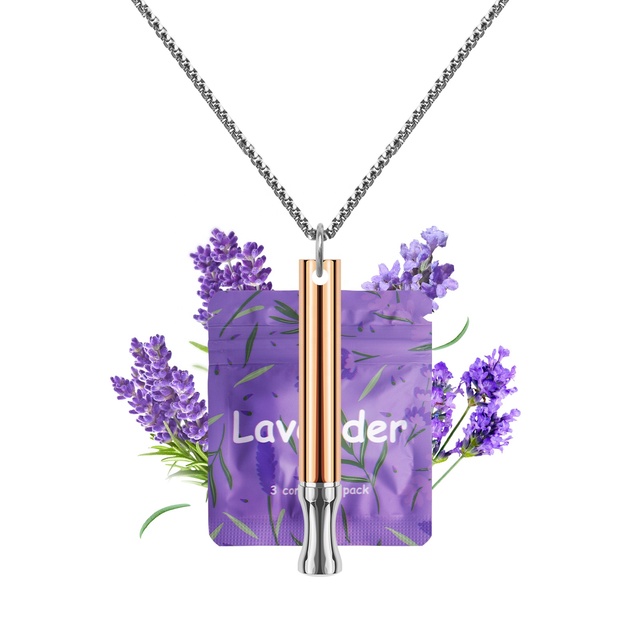Breathing Necklace Quit Smoking Aid Anxiety Relief Stainless Steel Smokeless Inhaler Pendant Nicotine-Free Mindfulness Tool