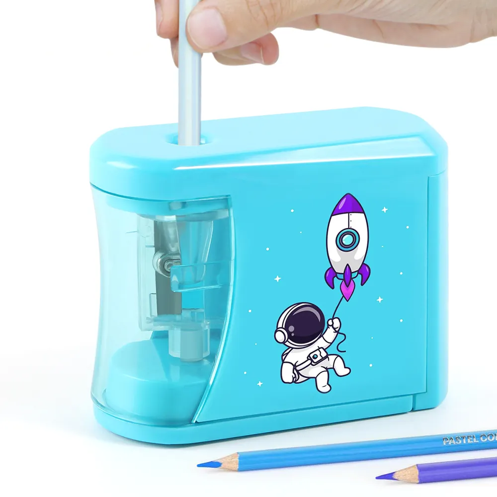 Factory Electric Auto Pencil Sharpener Battery Operated Electric Switch Pencil Sharpener For 6-8mm Pencil School Office Home Sta