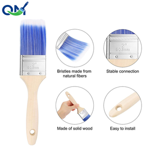 Pinceaux professionnels en fibres naturelles <span class=keywords><strong>pour</strong></span> peinture sur bois, <span class=keywords><strong>pierre</strong></span>, métal, finition lisse, manche en bois massif, outils multi-surfaces - Product Image 2