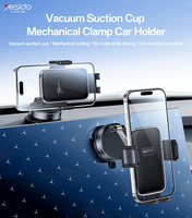 Support de téléphone de voiture Yesido C283 à ventouse à aspiration, rotation à 360°, en alliage de zinc, verrouillage mécanique, utilisation à une main