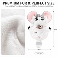 Marionnette en fausse fourrure de lapin, jouet en peluche, animal en peluche Sugar Glider, compagnon interactif et câlin, 25 cm, mignon, 2 modèles, cadeau