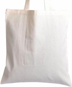 Eco-Friendly School Shopping Lunch Recycled Natural White Plain Long Handle Printed Cotton <b>Canvas</b> <b>Tote</b> Bag - Product Image 3
