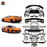 Vente flash - Kit carrosserie style Z06 pour Corvette C8 2020 - Conversion - Pare-chocs avant et arrière - Diffuseur arrière - Accessoires de voiture