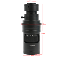 Objectif monoculaire à zoom réglable 200X 500X 180X 120X 300X 0.7X-5X avec monture C pour caméra vidéo VGA USB POUR LA RÉPARATION DE TÉLÉPHONES
