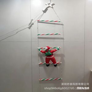 Luces LED de Papá Noel trepando, guirnaldas de luces LED, decoraciones navideñas para exteriores, luces de ambiente festivo - Product Image 5