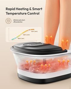 เครื่องนวดเท้าแบบพับได้พร้อมระบบ<span class=keywords><strong>ส</strong></span>ั่นสะเทือน ฮีตเตอร์ รีโมท และตัวตั้งเวลา - ลูกกลิ้ง 16 ลูก - Product Image 2