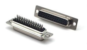 Conector de Soldadura D-SUB: HDD-44S Hembra, Semi-Plateado, Aislante Negro, 44 Pines - Product Image 3