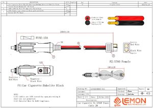12V-36V車用シガレットアダプターオスプラグXT60H-Fコネクタケーブル5A-30Aシガレット軽量〜XT60メス延長ケーブル - Product Image 5