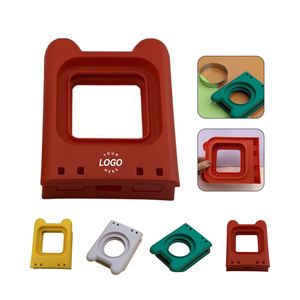 Custom Logo Kitchen Tool Silicone <b>Bread</b> Mold Stainless Steel with Plastic Cover Sandwich <b>Maker</b> square or Round for Bento Kids - Product Image 2