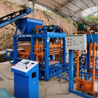 Machine de fabrication de briques multifonctionnelle QT4-25 pour briques de pavé solides en cendres de volaille et briques de jardin, Afrique du Sud, Ghana