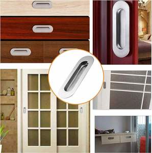 WEKIS Modern Round Recessed Sliding <b>Door</b> <b>Handle</b> Flush Kitchen Furniture Drawer <b>Pulls</b> Cabinet Hardware for Apartment Use - Product Image 6