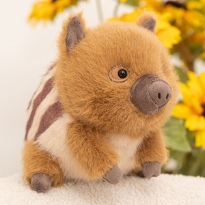 Peluche réaliste de <span class=keywords><strong>sanglier</strong></span> mignon, <span class=keywords><strong>figurine</strong></span> de couple, animal de la forêt, jouet compagnon pour enfants - Product Image 5