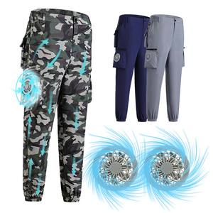 Pantalones frescos con aire acondicionado para trabajo con múltiples bolsillos para exteriores con 2 ventiladores extraíbles adecuados para veranos calurosos - Product Image 4