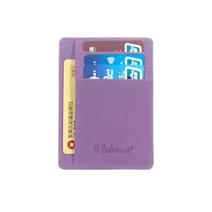 Desain baru tempat kartu kunci Hotel warna kustom portabel tas tempat kartu identitas bisnis kulit Pu