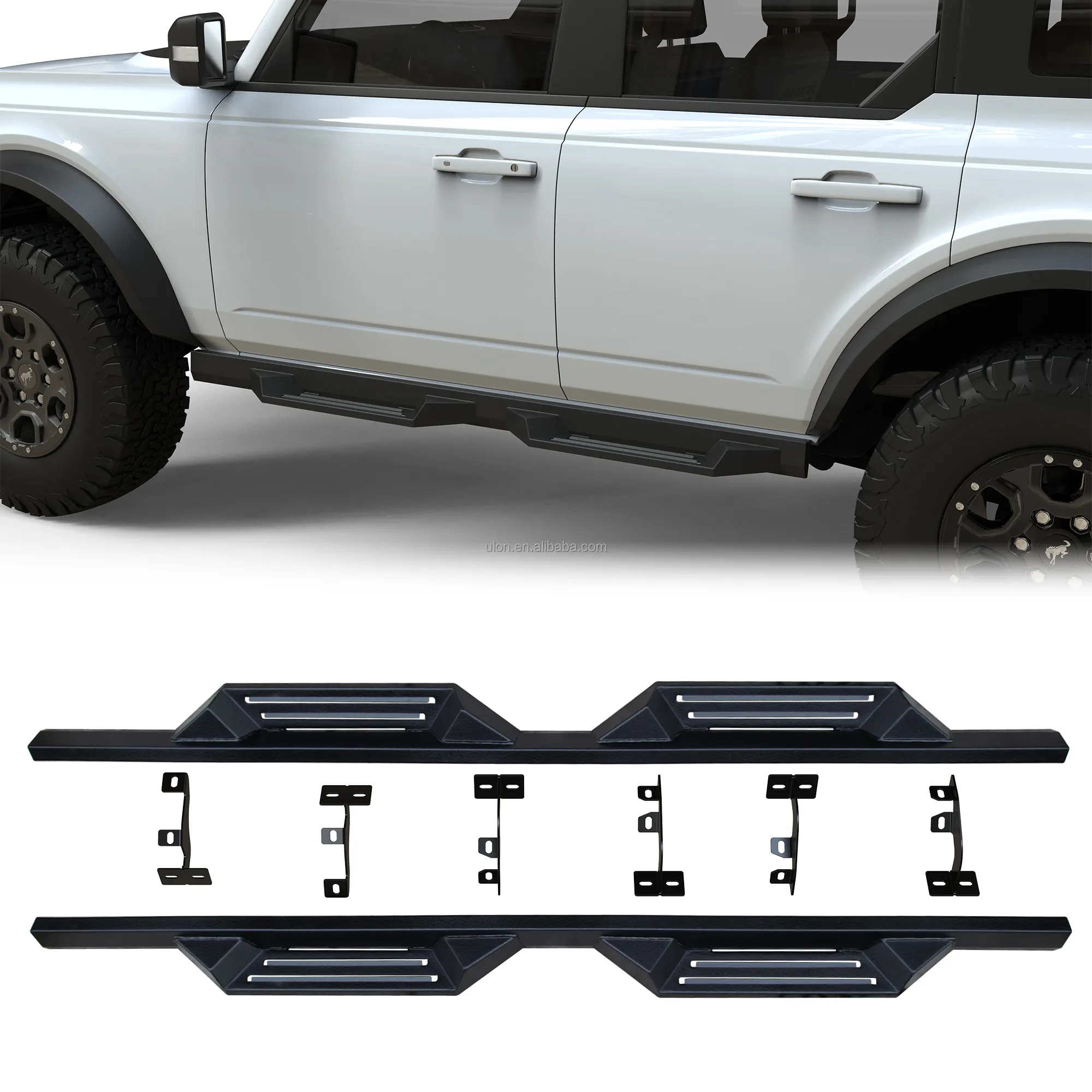 フォードブロンコ2021用の新しい自動車部品工場価格サイドステップ滑り止めランニングボード