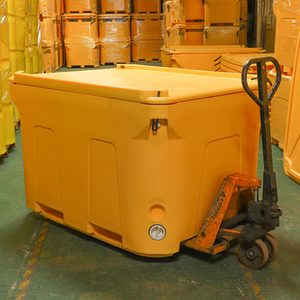Rotomolded Plastic Insulated Rectangle Storage Box Bin Transportation Container Tubs Heavy duty Fish Cooler Box