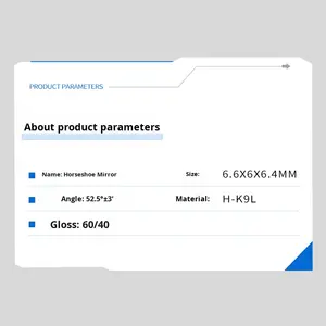 Hochpräziser Maßgefertigter Optischer Glas-Laser-Kollimations-Hufeisenspiegel Luft- und Raumfahrt Medizinische Qualität ODM/OEM 1 Jahr 1080p Optik - Product Image 6