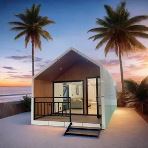 Rumah Prefab Australia Modern 40 kaki terisolasi dapat diperluas kedap suara 5 kamar tidur prefabrikasi bergerak Villa Australia nenek datar