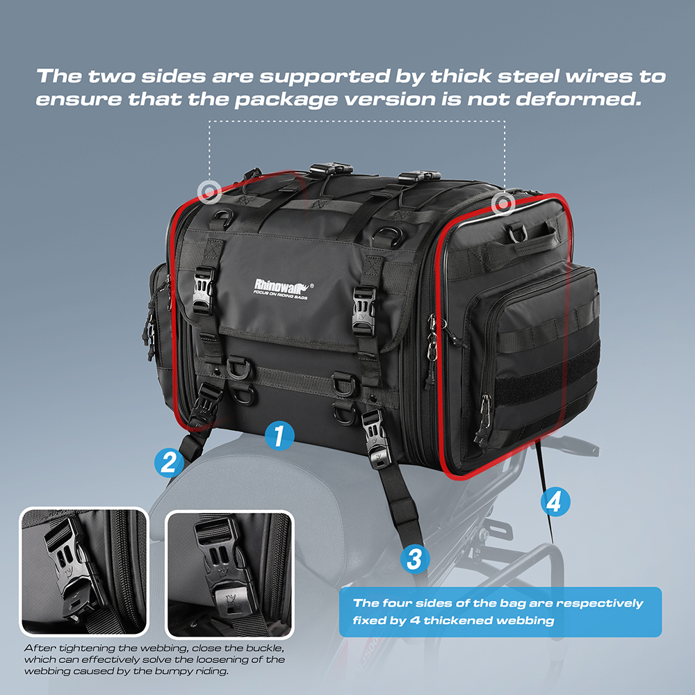Rhinowalk Borsa Da Serbatoio Magnetica Per Moto – Capacità Espandibile 5-6,5 L, Sgancio Rapido, Antipioggia E Antifurto