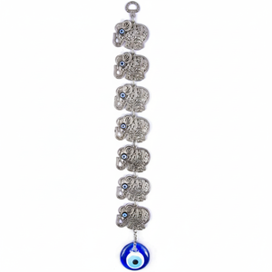 7 éléphant ornement mural en dentelle, ornement de la turquie, avec verre fabriqué à la main, œil maléfique - Product Image 2