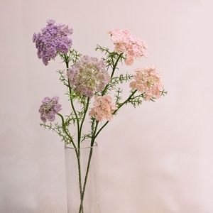 Fleurs artificielles en dentelle de haute qualité, fleurs en dentelle rose et blanche pour vase, bouquets de mariée, centres de table, décoration de mariage à domicile - Product Image 4