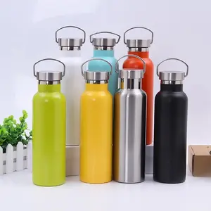 2020 flask insulated stainless steel water bottle with straw lid Sports Bottle Thermos Vacuum Flask customized vacuum flasks led
