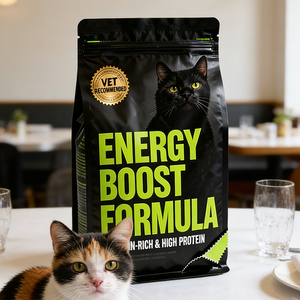 無料サンプル 猫用ドライフード 32%タンパク質 ツナ風味 本物の鶏肉 高タンパク質 ドライ穀物栄養 ペットサプリメント 猫用フード - Product Image 1