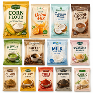 Machine de remplissage et d'emballage verticale automatique VFFS pour sachets de poudre de lait, de curry, de piment, de café moulu, de farine de blé et d'amidon - Product Image 2