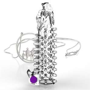 Condón de cristal, más grueso y más largo, punto G, condón de partículas grandes, retraso de vibración, anillo para pene, productos para adultos - Product Image 2