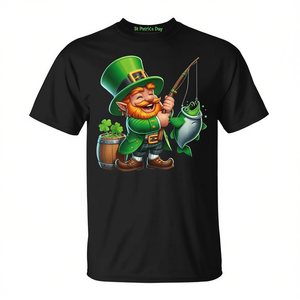Camiseta de Pesca con Diseño de Trébol Irlandés para el Día de San Patricio, Camiseta Promocional para Hombre - Product Image 2