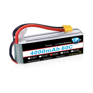 סוללת ליתיום-פולימר אוניברסלית 14.8V 4S 4000mAh 60C עם מחבר XT60 למכוניות מרוץ RC, משאיות, סירות ורחפנים מקצועיים 503040 - Product Image 6