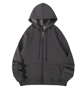 Suéter con Capucha y Cremallera de Algodón Compuesto para Otoño e Invierno, Abrigo Holgado Informal para Hombre y Mujer - Product Image 4