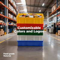 Boîtes de stockage en plastique empilables recyclables de haute qualité, anti-poussière, anti-humidité, étanches, pour entrepôt