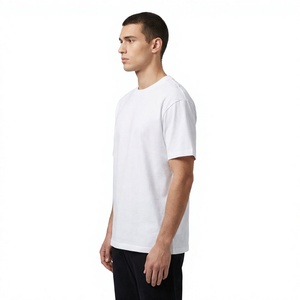 เสื้อยืดสตรีทแวร์ผู้ชายแบบสั่งทำพิเศษ 260GSM ผ้าโพลีเอสเตอร์ผสมคอตตอน เป็นมิตรกับสิ่งแวดล้อม แบบเปล่าสำหรับพิมพ์ลาย แขนสั้น ทรงปกติ ขายส่ง - Product Image 3