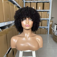 Perruque Bob Courte Tressée Africaine Haute Densité Abordable, Couleur Naturelle, Sans Lacet, pour Femmes - Vente en Gros de Perruques Bob Courtes