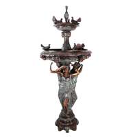Sculpture de fontaine de jardin à deux niveaux en bronze classique Offre Spéciale