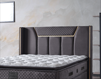 Lit d'hôtel en tissu de style moderne en bois de rose massif, couleur personnalisée, avec serrure de sécurité, disponible en tailles simple, double, king, super king, queen et sur mesure