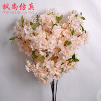 Dekorasi Pernikahan M-C127 Indoor Outdoor Bunga Sakura Buatan Warna Pink Bunga Sakura Tunggal Buatan
