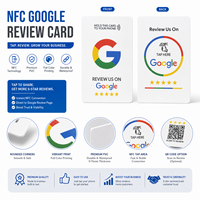 Carte NFC Google Review 13,56 MHz NTAG213 avec code QR, en PVC intelligent, pour avis en tapotant, pour restaurants, hôtels, commerces de détail, réseaux sociaux, OEM