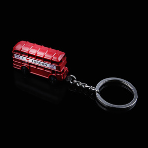 Mode et vente chaude créative Londres commémorative rouge Bus boîte aux lettres cabine téléphonique hors route véhicule porte-clés - Product Image 2